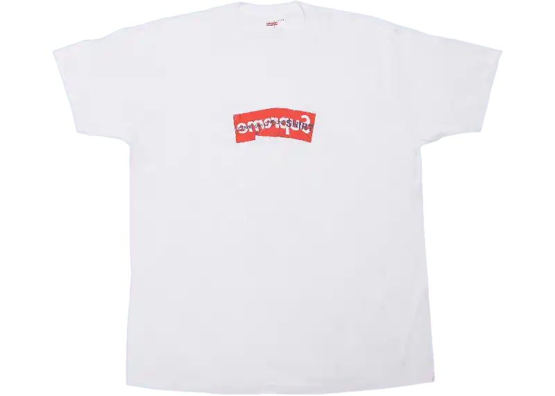 Supreme Comme Des Garcons SHIRT Box Logo Tee - White