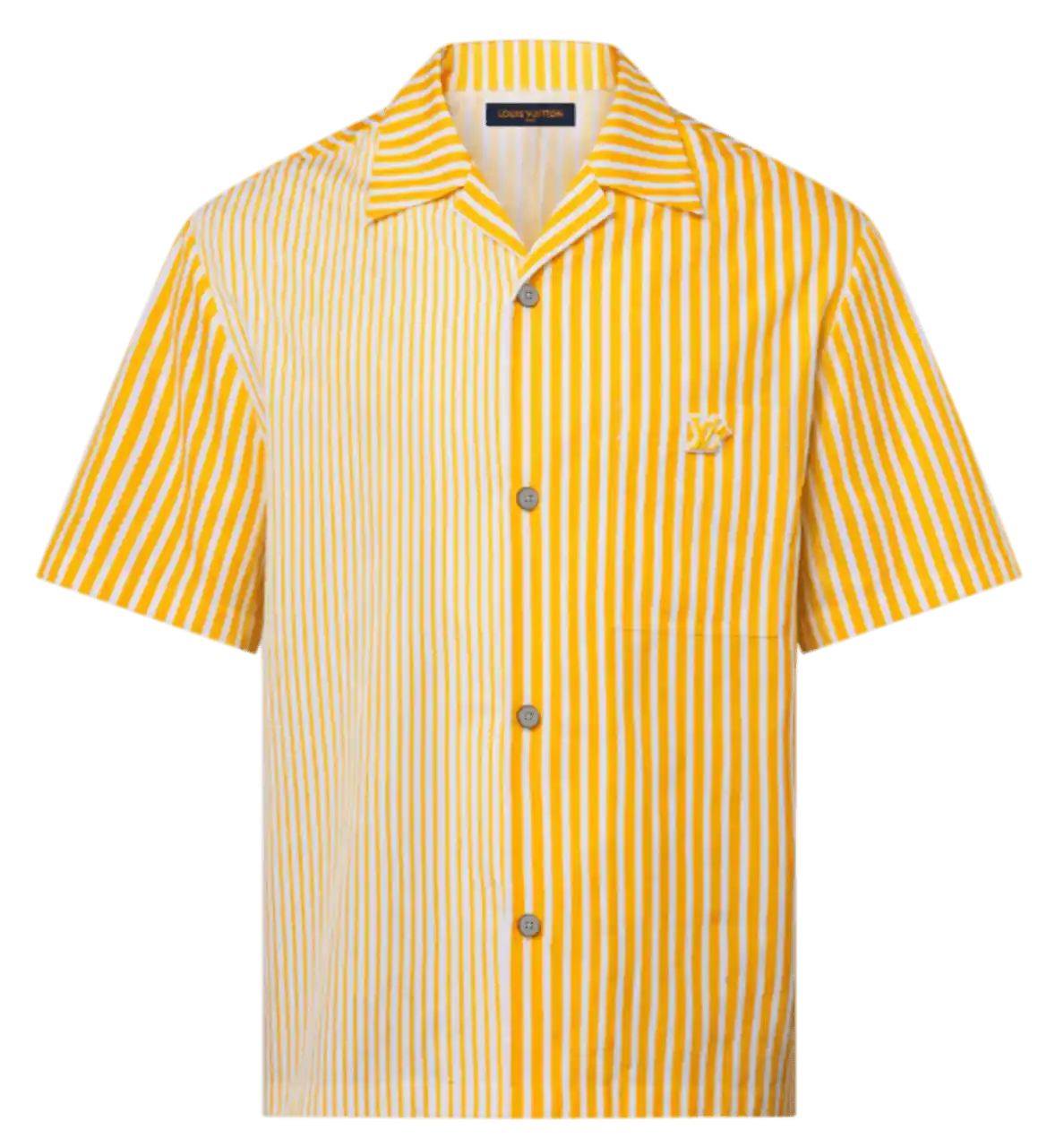 Louis Vuitton Monogram Striped Patchwork Short-Sleeved Shirt - Bright Yellow