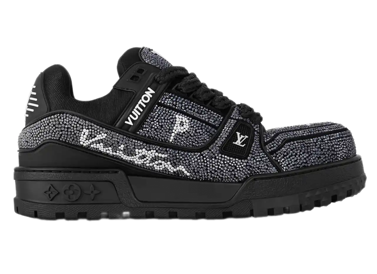 LV Trainer Maxi Sneaker Swarovski Crystals - Black