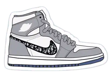 Dior Air Jordan 1 Sticker