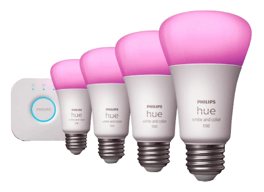 Philips Hue White and Color Ambiance A19 75W Smart LED Starter Kit