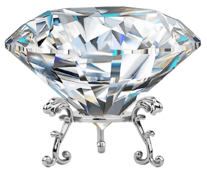 Large Crystal Diamond Paperweight