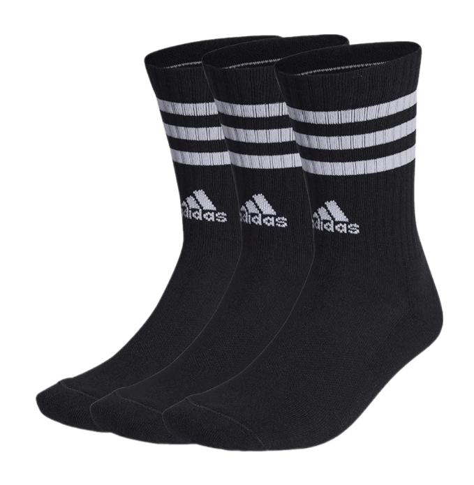adidas Unisex 3-stripes Cushioned Crew Socks 3 Pairs