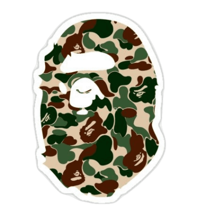 Bape Sticker - Woodland Camo