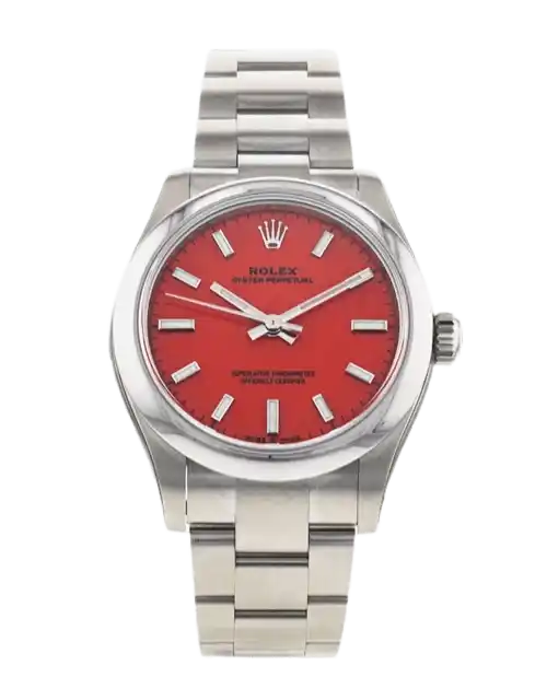 Rolex Oyster Perpetual Red Dial - 31mm, Steel (2021)