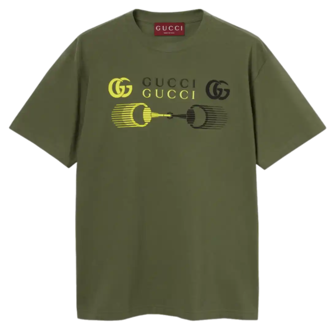 Gucci Printed Cotton Jersey T-shirt - Forest Green