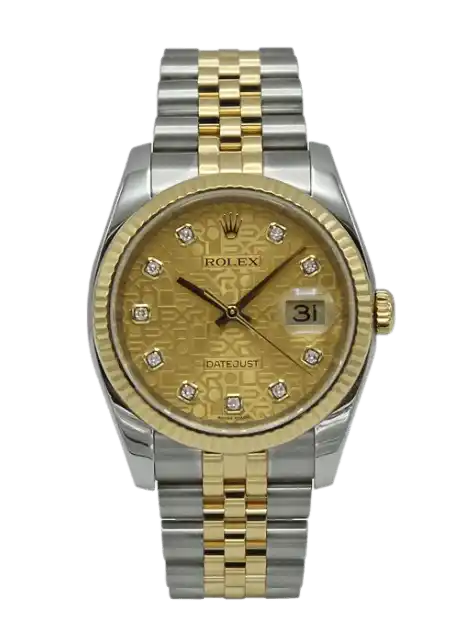 Rolex Datejust Champagne Diamond Dial - 36mm, Steel and Yellow Gold (2012)