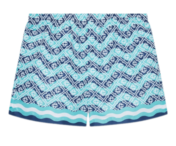 Casablanca Monogram Wave Swim Shorts - Turqoise