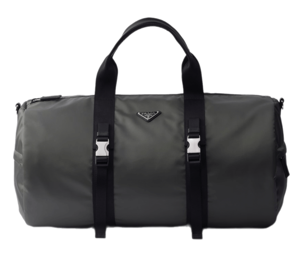 Prada Re-Nylon and Saffiano Leather Duffle Bag - Forest Green