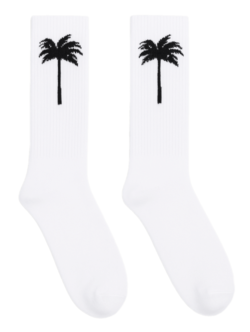 Palm Tree Logo Socks - White/Black