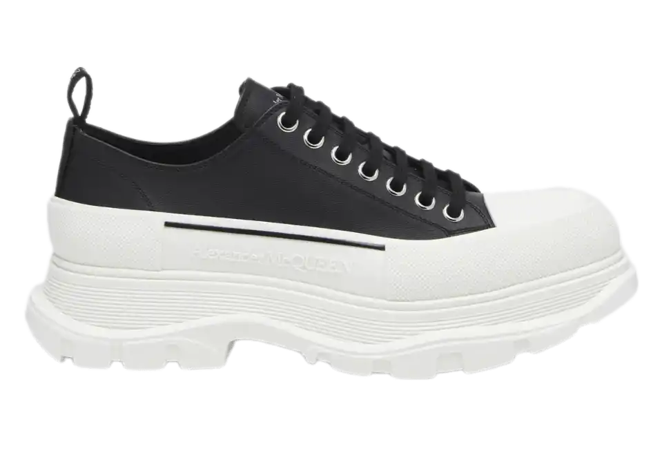 McQueen Tread Slick Lace Up - Black/White