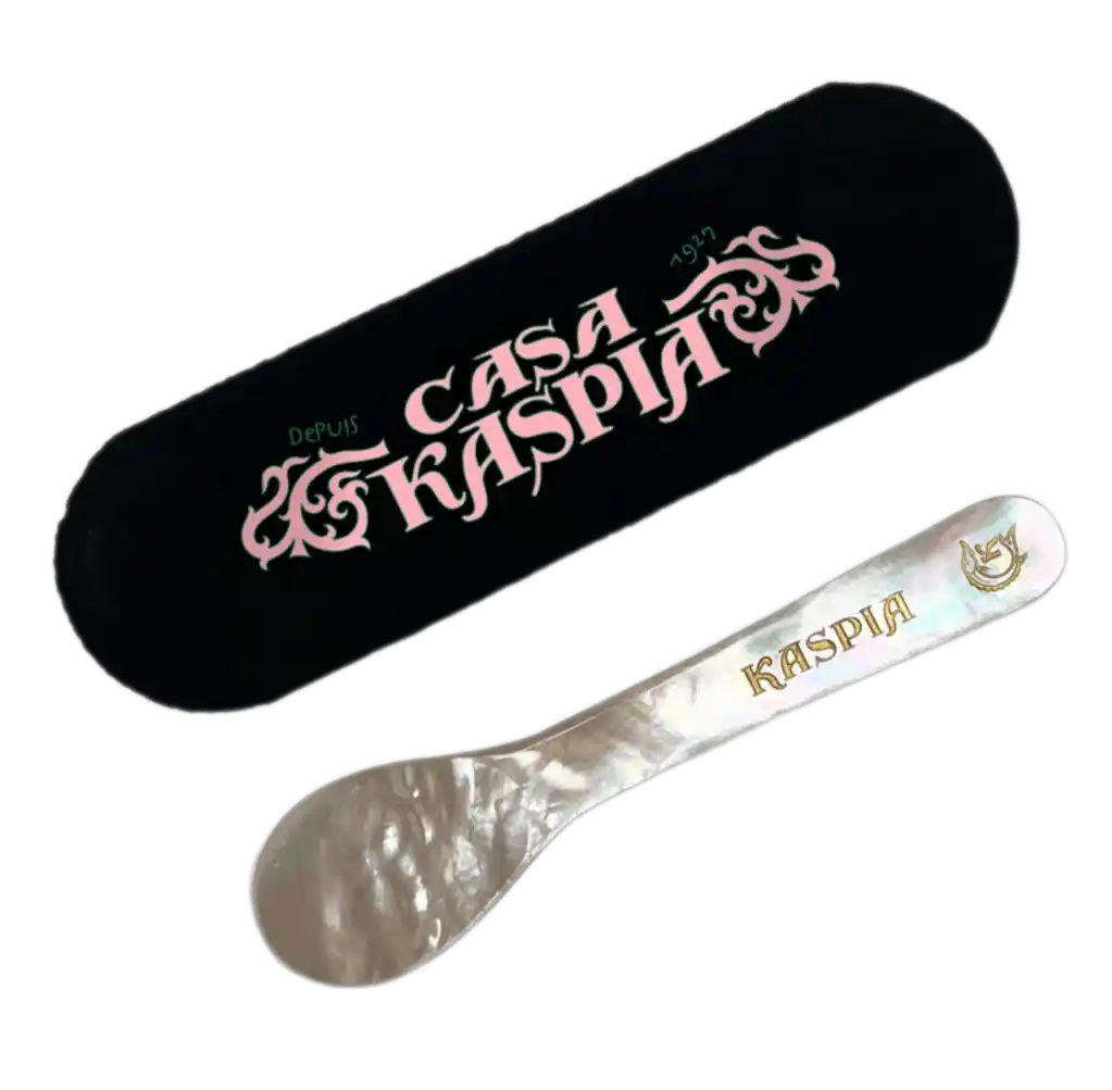 Casablanca Casa Kaspia Mother Of Pearl Caviar Spoon - Ecru