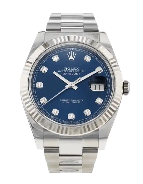 Rolex Datejust Blue Diamond Dial - 41mm, Steel and White Gold (2020)
