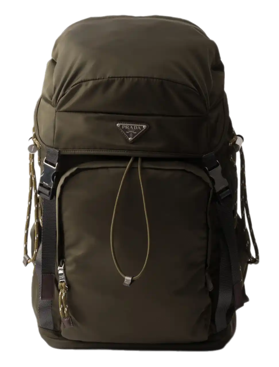 Prada Speedrock Re-Nylon and Leather Backpack - Camouflage Green