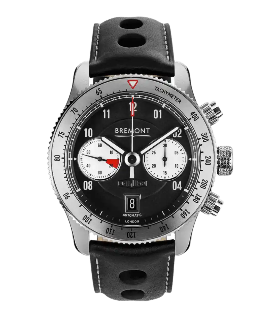 Bremont Jaguar C-Type MonoChrome Chronograph Black Dial - 43mm, Steel