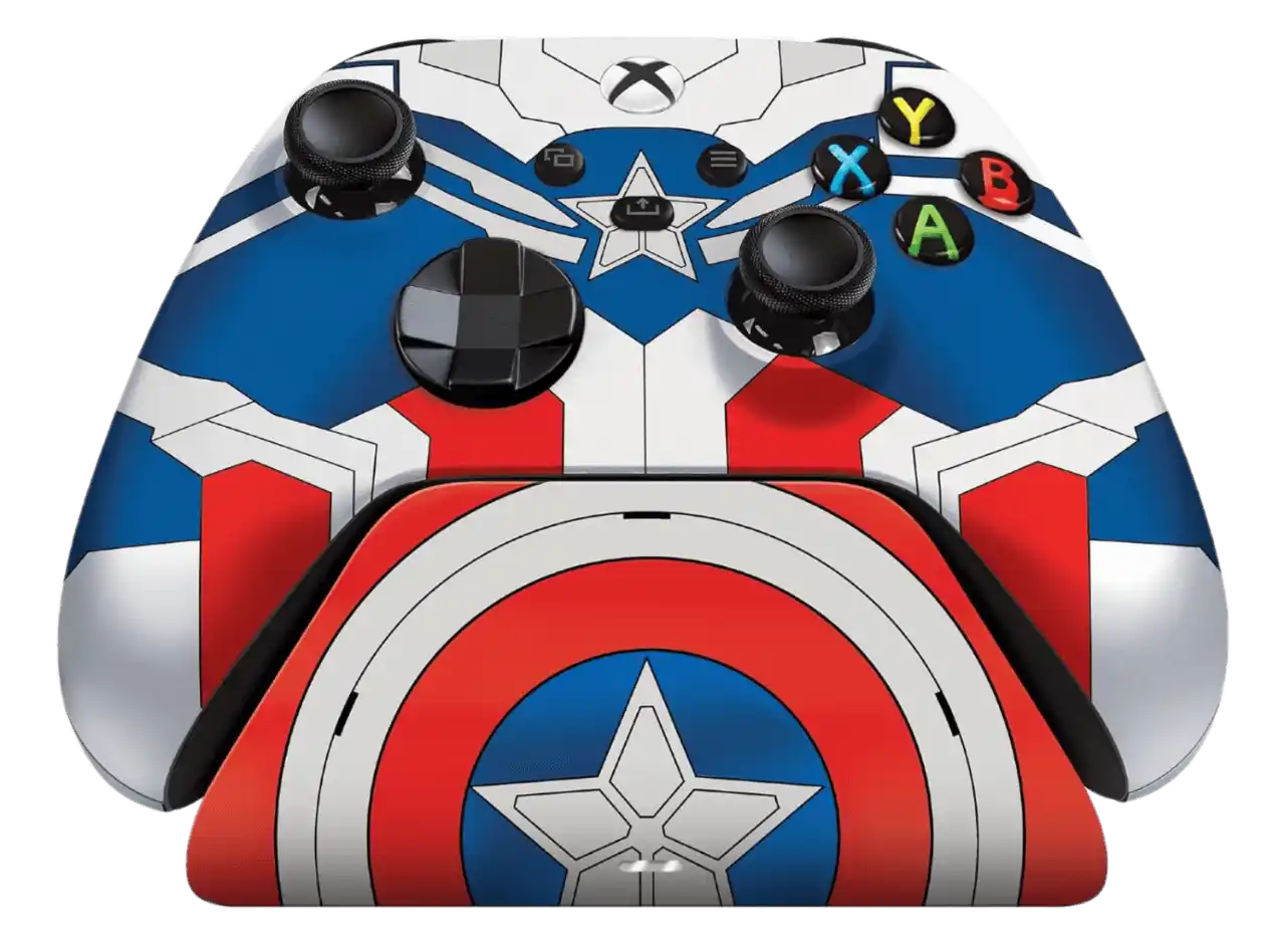 Razer Limited Edition Captain America Wireless Controller & Quick Charging Stand For Xbox