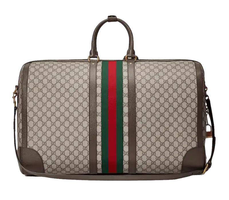 Gucci Savoy Maxi Duffle Bag - Beige And Ebony