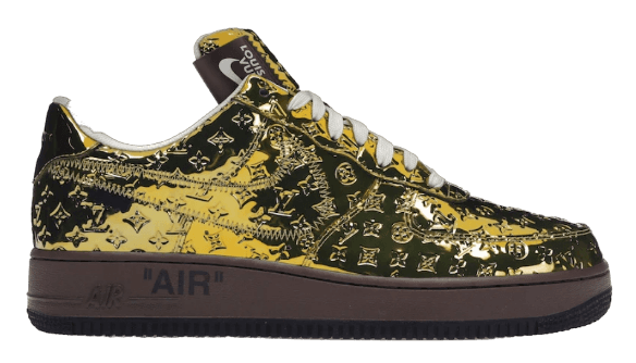 Louis Vuitton Nike Air Force 1 Low - By Virgil Abloh Metallic Gold