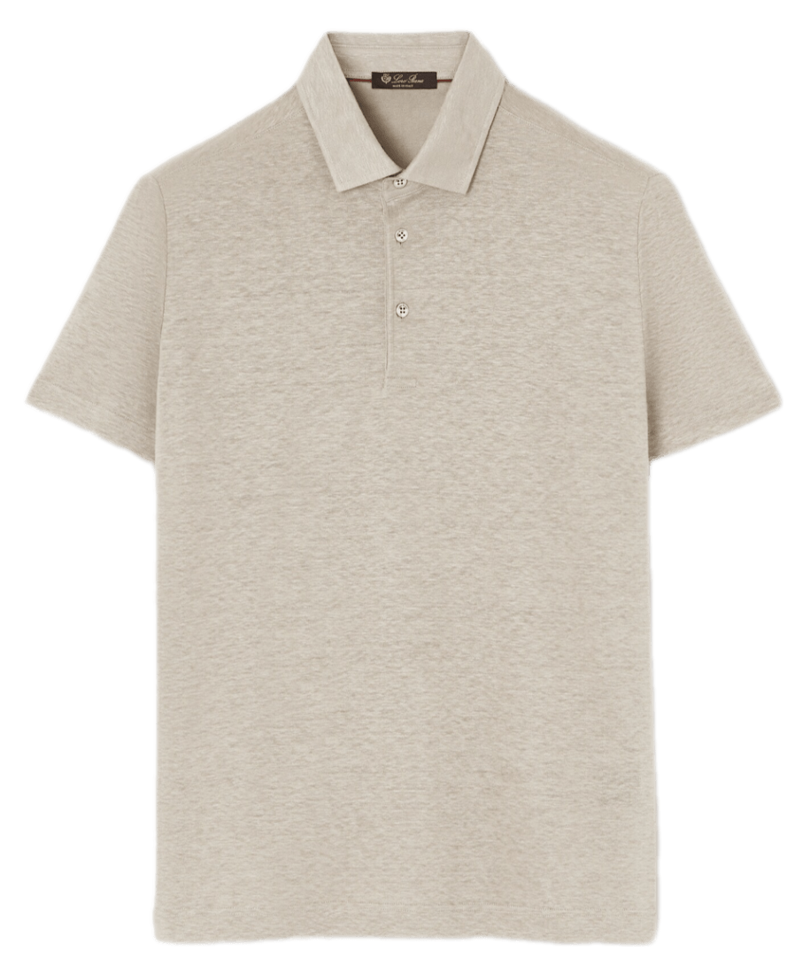 Loro Piana Linen Polo Shirt - Dark Stone