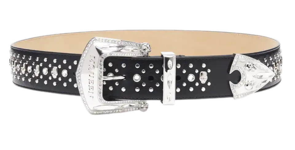 McQueen Jewelled Arrow Belt - Black