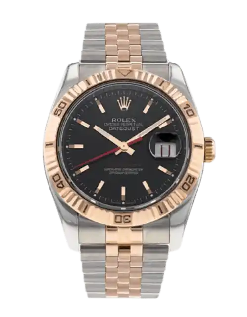 Rolex Turn-O-Graph Black Dial - 36mm, Steel and Rose Gold (2009)