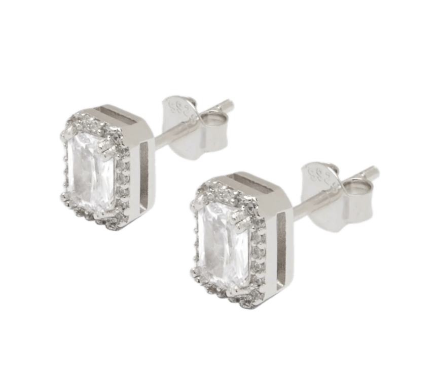 Cernucci Iced Baguette Cluster Studs - 10mm