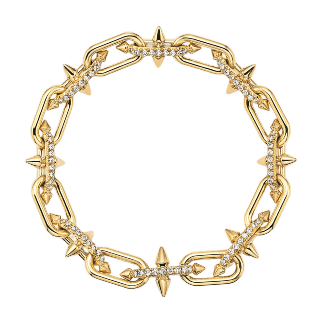 Tiffany Titan by Pharrell Williams Link Bracelet - Gold with Diamonds