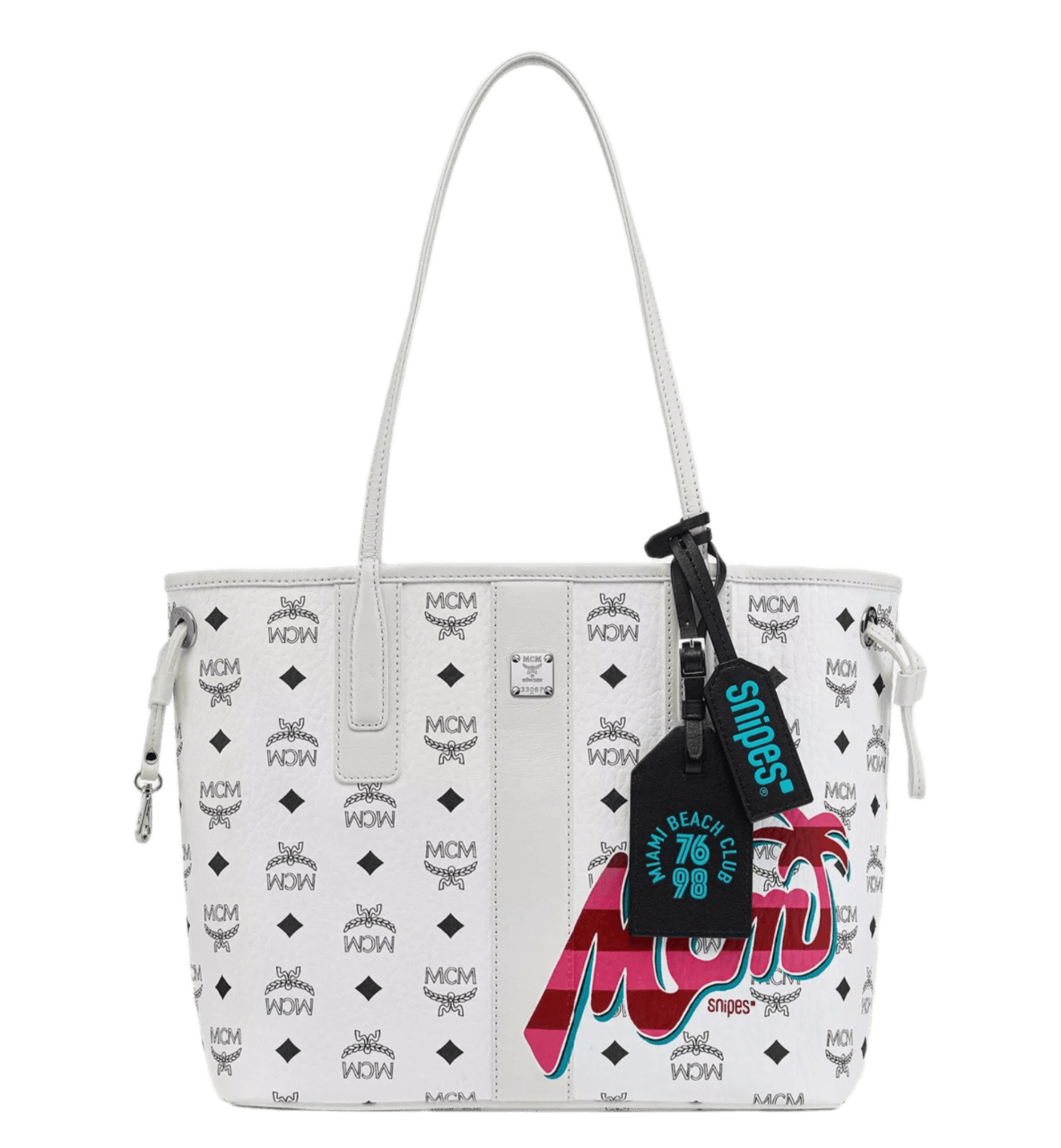 MCM x SNIPES Reversible Liz Shopper in Visetos - White