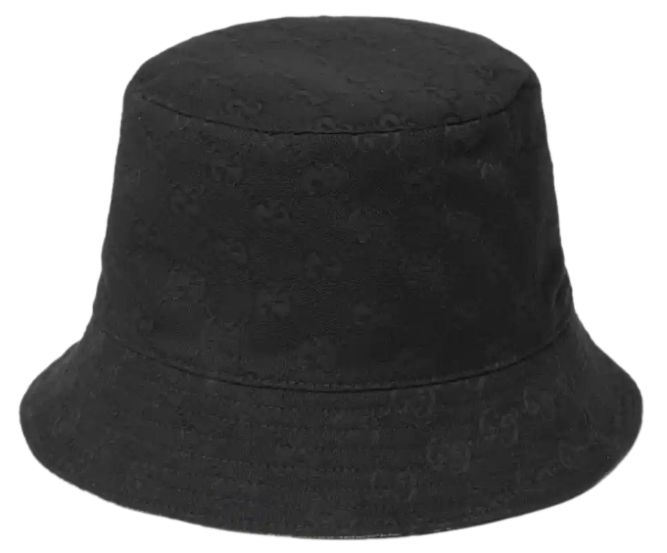 Gucci Reversible GG Canvas Bucket Hat - Black