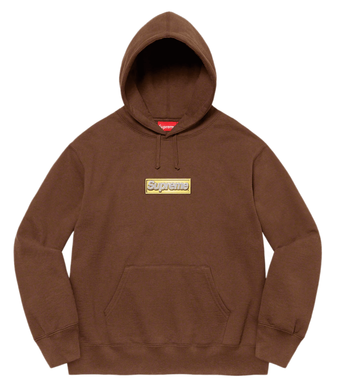 Supreme Bling Box Logo Hooded Sweatshirt - Dark Brown