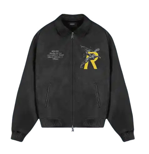 Represent Giants Leather Jacket - Black