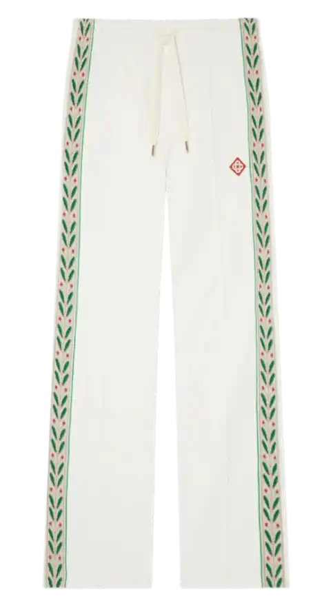 Casablanca Laurel Panelled Sweatpants - Off-white