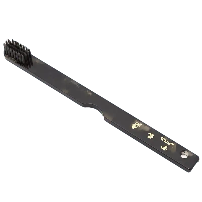 Off-White Dark Havana Gold Meteor Tooth Brush