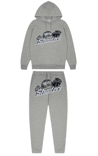 Trapstar Shooters Hoodie Tracksuit - Grey/Sky Blue