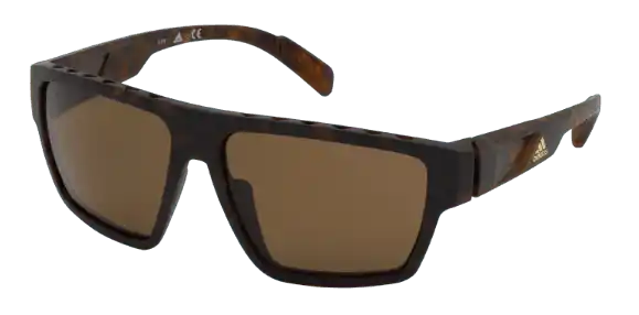 Adidas SP0006 Matte Blue Injected Sport Sunglasses - Dark Brown
