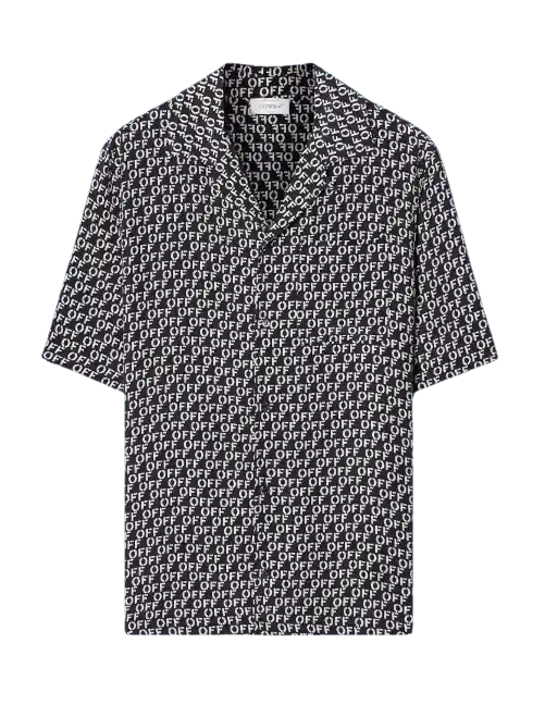 Off-White Off Ao Silk Holiday Shirt - Black