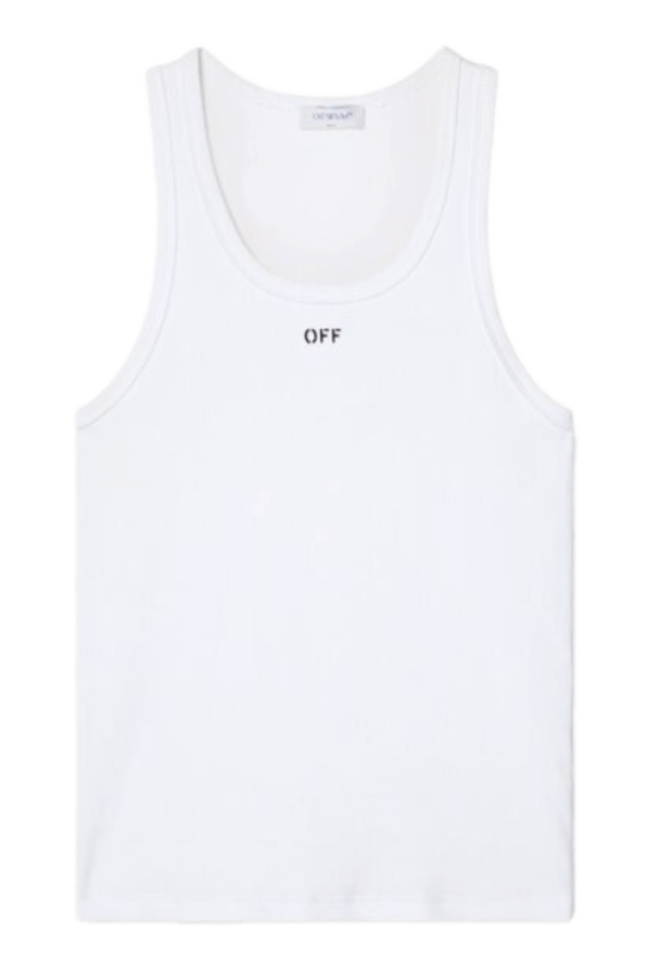 Off-White Off Stamp Rib Tanktop - White