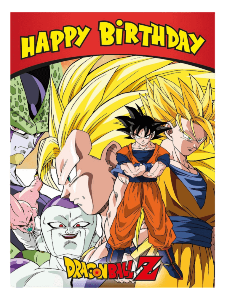 Dragon Ball Z Birthday Card