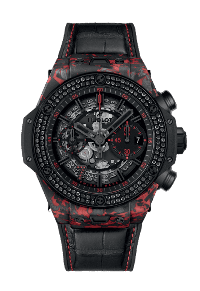 Hublot Big Bang Unico Red Carbon Black Diamonds Las Vegas Boutique - 44mm, Carbon, Diamonds