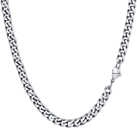 Generic Cuban Chain Necklace - Silver