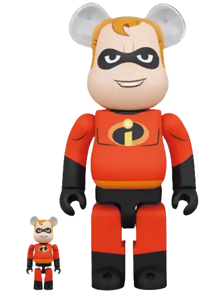 Bearbrick Disney Pixar Mr. Incredible 100% & 400% Set