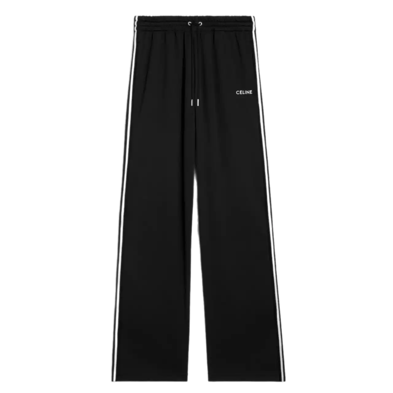 Celine Tracksuit Pants In Double Face Jersey - Black/White