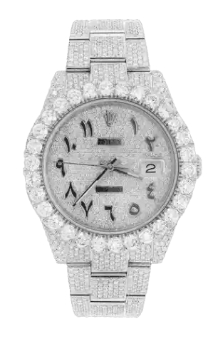 Rolex Datejust - 41mm, Steel (Fully Iced Out)