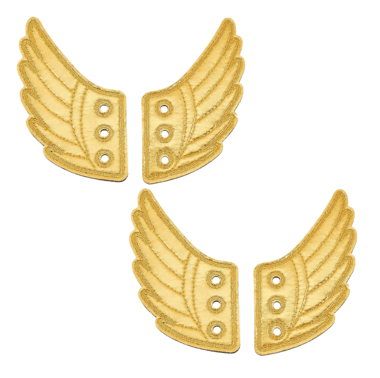 Gold Shoe Wings Shiny Charms