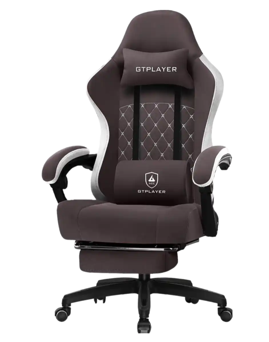 GTPLAYER Fabric Gaming Chair - Brown