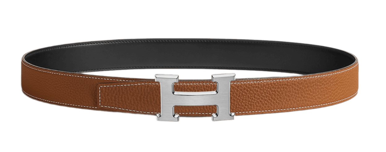 Hermès H Belt Buckle and Reversible Leather Strap 32 mm - Noir/Gold