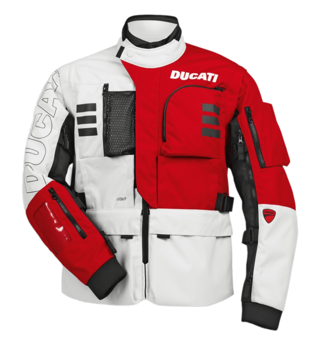 Ducati Explorer Fabric Jacket - White/Red