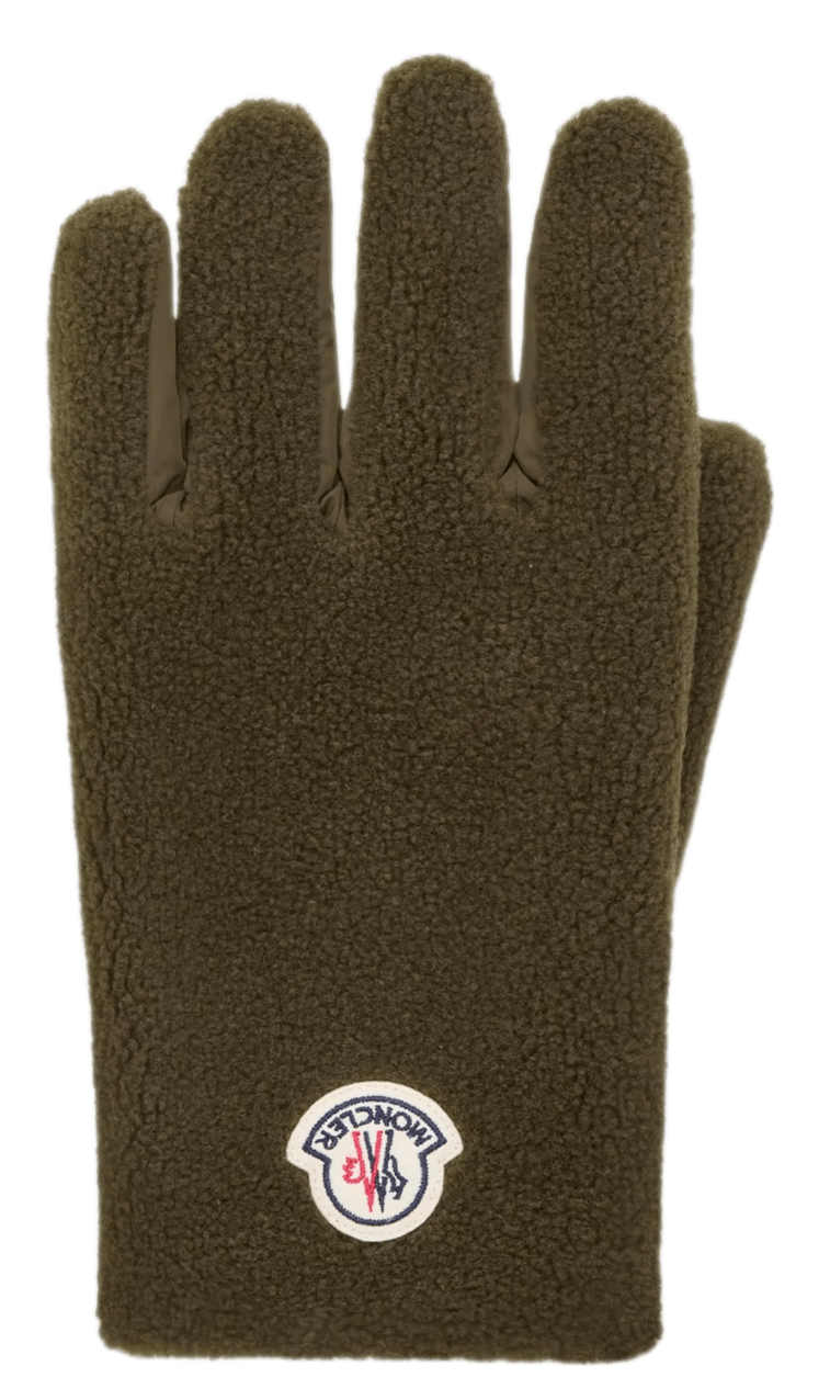 Moncler Teddy Padded Gloves - Dark Green