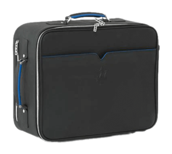 Granturismo Small Leather Trolley - Black/Blue