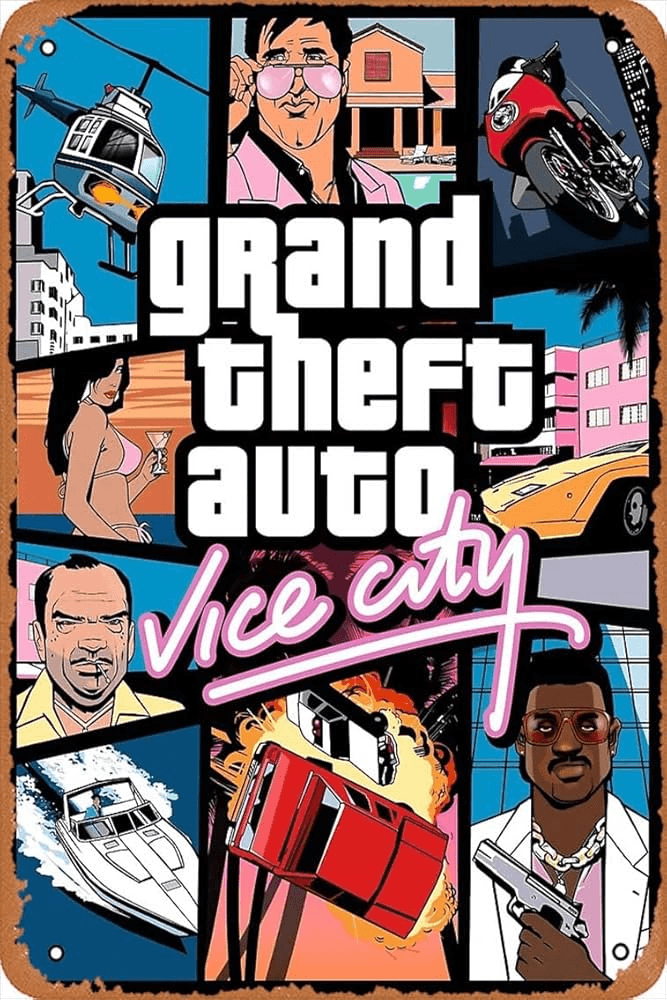 GTA Vice City Poster Print (8"x10")